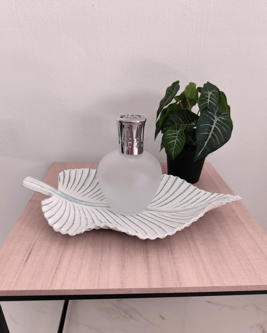 Bandeja decoración Hoja Blanca y verde