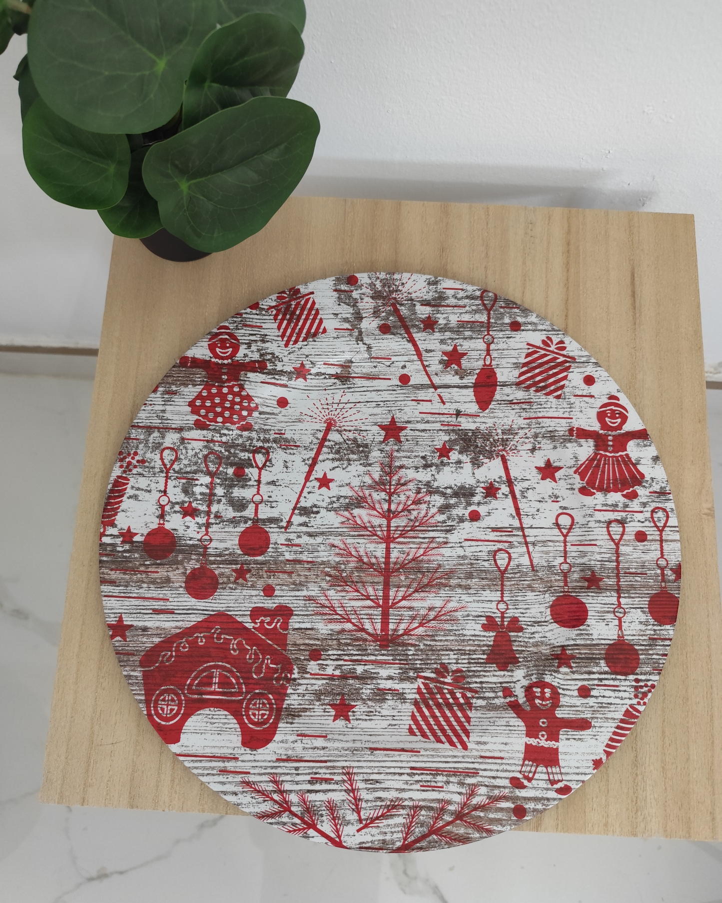 Bandeja decorativa navideña