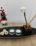 Hoja decorativa con complementos